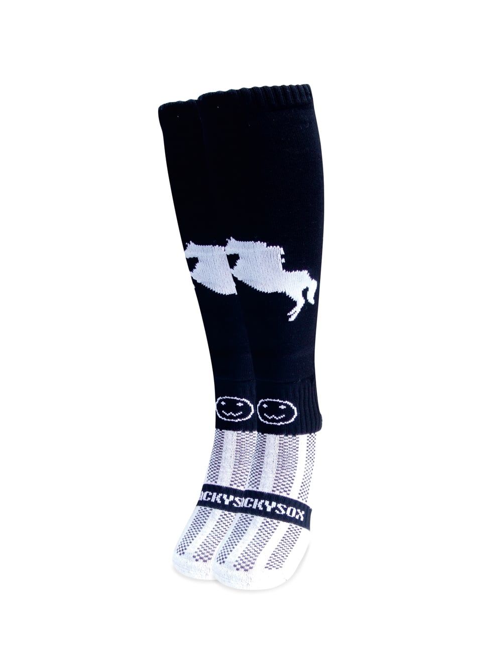 Love Horses Black Horse Riding Socks